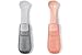 Skip Hop - S252809 - Lot de 2 cuillères de voyage faciles à plier - Gris et corail doux