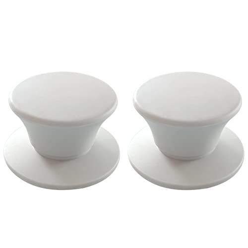JoyTube Universal Pot Pan Lids Replacement Knob, Silicone Heat Resistant Pan Cover Holding Handles BPA Free Dishwasher Safe Fits Skillets and Kitchen Cookware (Pack of Two-Light Grey)