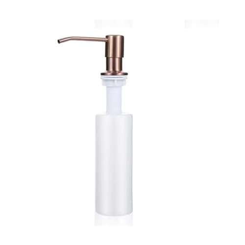 HFZJYSHN Sink Soap Dispenser Household Stainless Steel Lotion Storage Bottle Liquid Hand Wash Bathroom Tools Kitchen Supplies(Rose Gold)