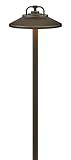 Hinkley Lakehouse 12v Path Light - Aluminum, Clear Glass Lens, Estate Series, Integrated LED, Wiring Kit & Ground Spike Included - Oil Rubbed Bronze Finish