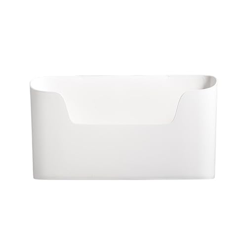 ​​Estante versátil almacenaje​​ Organizador de puerta de armario, organizador de tapa para contenedor de almacenamiento de alimentos, montado en la pared sobre la puerta de la (White, 26.8x15cm)