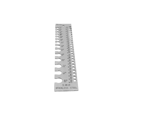 Calibrador de espesores y calibre de alambre Buyohlic, herramienta de medición para láminas y cables metálicos (calibrador rectangular) miniatura 1
