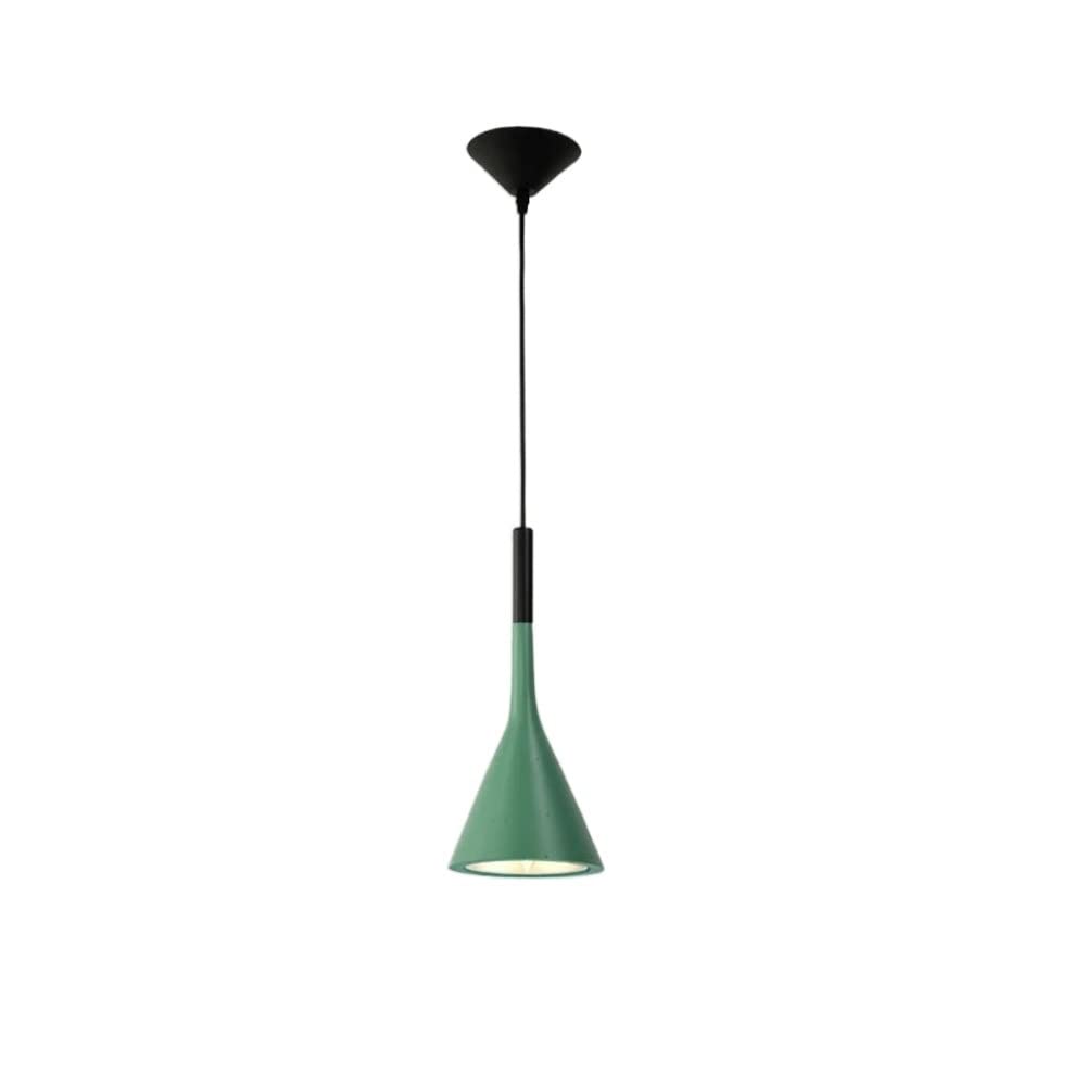 Résine single light verte aspect béton pour suspension de plafond design