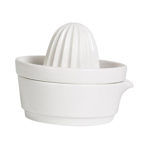 Toyvian Exprimidor Manual de Práctico y Portátil para Frutas Cítricas como Limón y Naranja Exprimidor de Mano para Jugos Frescos Ahorro de Esfuerzo y Fácil Vertido Diseño Compacto Blanco