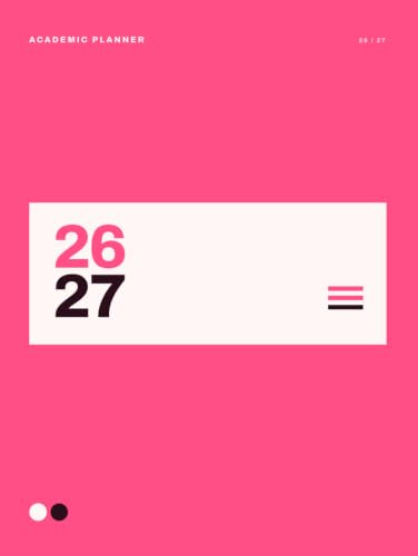 Hot Pink - Academic Planner (September 2026 - August 2027): Weekly & Monthly Organizer with Budget Tracker, Puzzles & Quotes, Minimalist Design image 2
