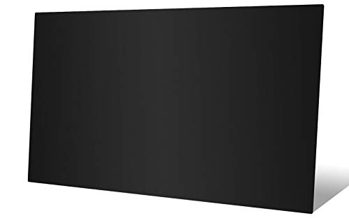uDecor DuraClean Smooth Black Vinyl 2x4 Ceiling Tile - Box of 10 - Washable, Fire-Rated, PVC