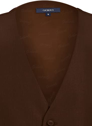 Gioberti Mens Formal Suit Vest, Light Brown, X-Small #TOP3