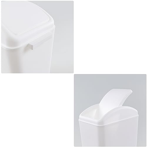 3 Packs Envase de Basura con Tapa Abatible 4.5 gal Blanco miniatura 3
