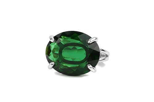 Bague émeraude ovale en argent 925 le cadeau idéal pour elle