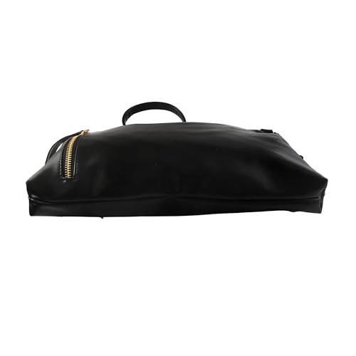 Image of Gaya NIOR Sling to Shoulder Bag, Black, Gold-Tone Chain Strap, Zip Closure, Studded Detail