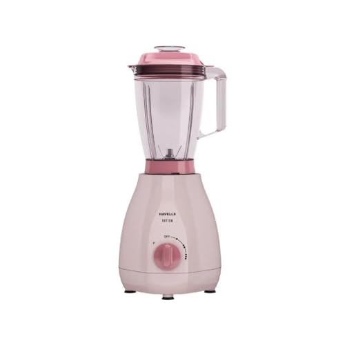 Image of Havells RHYTWH 750 Watt Mixer Grinder with 4 Jars | Includes Food Processor Jar | 12-in-1 Functionality | Rust-Resistant 304 SS Blades | 5-Year Motor Warranty (Light Pink & Rose Pink)