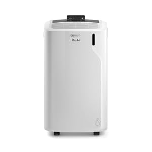 De'Longhi Pinguino - 3-in-1 Mobiles Klimagerät, für Räume bis 27 m², mit Luftentfeuchter & Ventilator, 9400 BTU, Leiser Betrieb, Fernbedienung, 24h-Timer, Energieeffizienzklasse A (PACEM82)