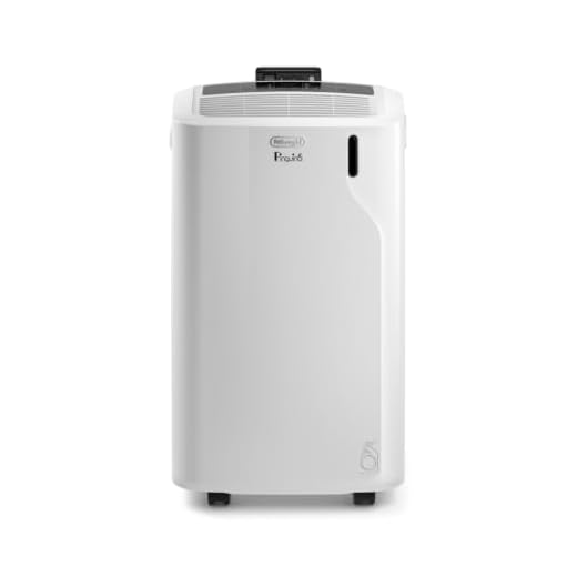 De'Longhi Pinguino PAC EM82, Mobile Klimaanlage für Räume bis zu 80 m³, 9.400 BTU, 2,4 kW, 63 dB, Entfeuchtungsfunktion, Energieklasse A, 24h-Timer, Weiß