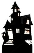 Haunted House (Silhouette) - Horror/Halloween Giant Cardboard Cutout/Standee/Standup