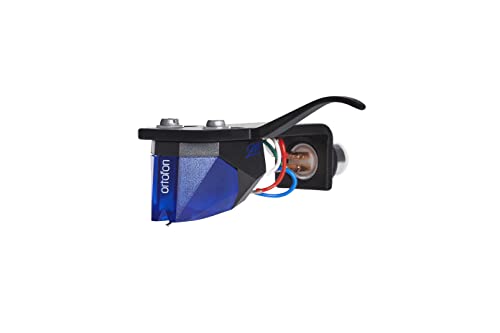 Ortofon 2M Blue Premounted - 2M Blue Pickup Mounted on SH-4 Black Headshell | Easy to Install on S-shaped Tonarms | Blue/Black
