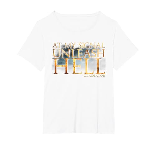 Image of Gladiator Unleash Hell T-Shirt, Women's Plus, White, 5X