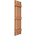 12 in. W x 59 in. H Builders Edge, Standard Three Board Spaced, Board-n-Batten Shutters, Includes Matching Installation Spikes (Per Pair), 471 - Treated Cedar