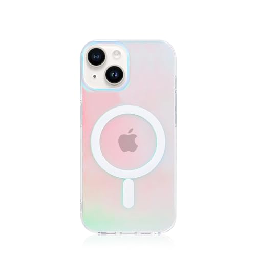 Coque iPhone 14 holographique design irisé élégant antichoc Tuokiou