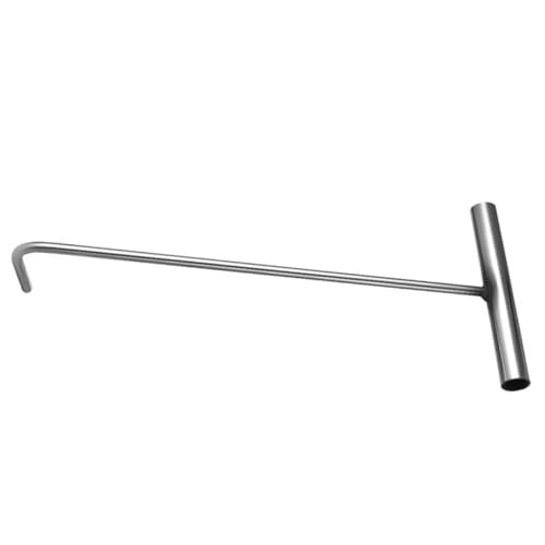 MUCKLILY Silver Stainless Steel Manhole Lid Lifter Sewer Hook Hanger Hooks Manhole Cover Lifting Hook