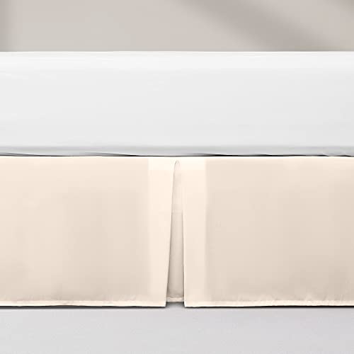 Sonive Premium Bed Skirt Solid With Pleated Dust Ruffle 15-Inch Drop Easy To Put In Shrink Free And Fade Resistant (Beige, Full) #TOP7
