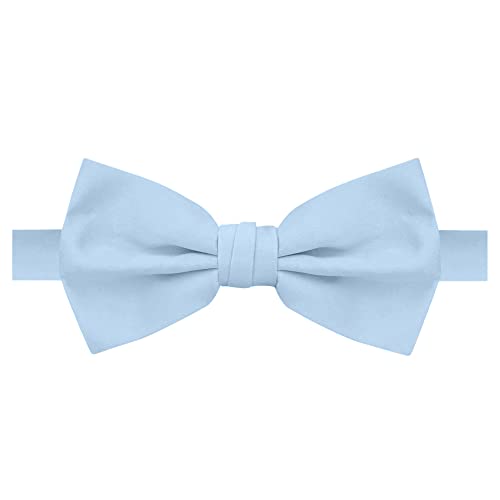 Image of Jacob Alexander Men's Pretied Banded Adjustable Solid Color Bowtie