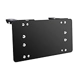Samlight License Plate Bracket 8 3/4 Inch Flip-Up Winch Roller Fairlead Mount Holder Black Stainless