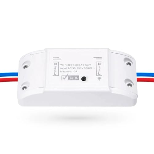 CABLEPELADO Interruptor Wifi/RF Inteligente | Automatización del Hogar | 10 A/2200 W | Compatible con EWeLink, Alexa y Google Home