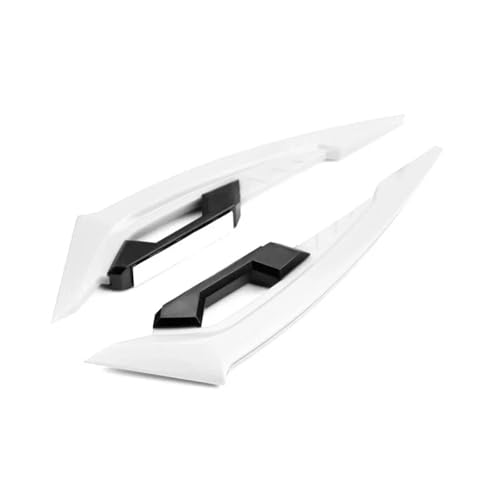 Aileron moto blanc avec becquet latéral avant aérodynamique universel
