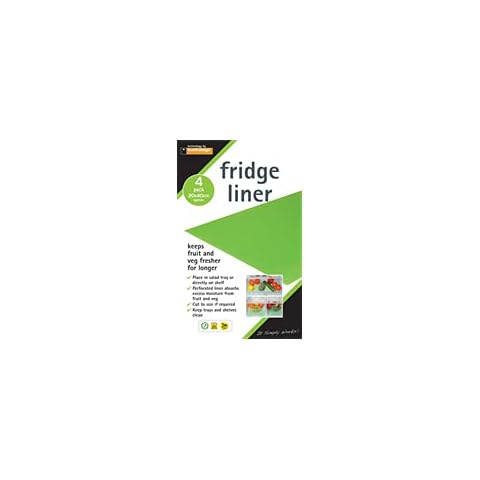 4x Fridge Drawer Shelf Liners Mats - Keeps Fruit Veg Salad Fresh for Longer Liner Draw Mat Cabinet Cover Life Extender Cover