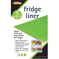 4x Fridge Drawer Shelf Liners Mats - Keeps Fruit Veg Salad Fresh for Longer Liner Draw Mat Cabinet Cover Life Extender