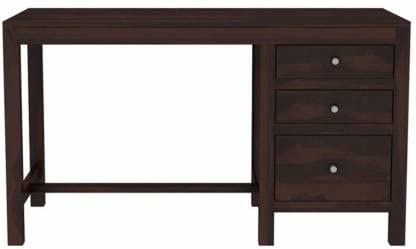 Solid Wood Sheesham Study and Home Office Table Desk with Drawer Storage