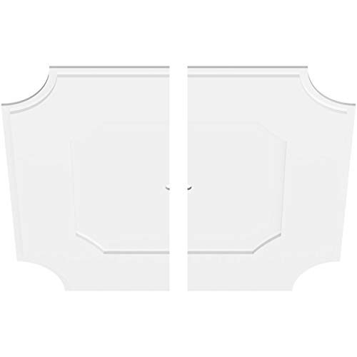 Image of Ekena Millwork CMP40LE2-01000 Locke Architectural Grade PVC Contemporary, Two Piece Urethane Ceiling Medallions 40 inchOD x 1 inchID x 24 inchC x 1 inchP