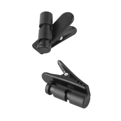 HEALSOPTHY 2 piezas Clips para Auriculares y Micrófono Negro Fijación Segura de Cable para Deporte y Uso Diario de Organizador Práctico para Cable de Auriculares