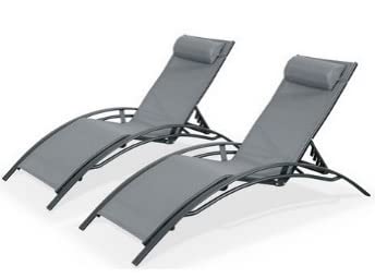 Keter tumbonas gris monaco (juego de 2) 35-810341