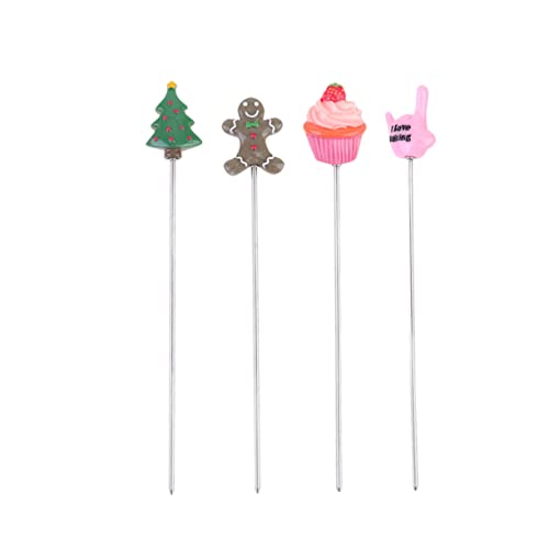 HOLIDYOYO Food Grade Stainless Steel Cake Tester Baking Tool for Biscuit Muffin Cupcake Christmas Skewer
