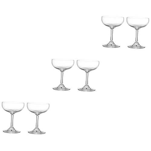 UPKOCH Copos De Margarita Copos De Martini Retrô De Vidro 6 Peças Vidro Colorido Óculos Para Festa F
