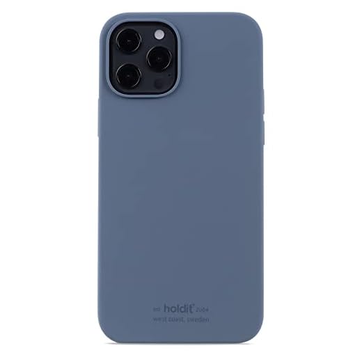 Holdit Silikonskal till iPhone 12/12 Pro (6,1”) - Ultra tunt silikonskal (0,8mm) - Skyddar hela mobilen, förhöjd kamerakant - Pacific Blue
