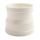 WIIYENA Blanco para plástico para reductor de tubo de campana extractora de 125 mm a 110 mm de diámetro, sistemas de circulación de aire conjunta