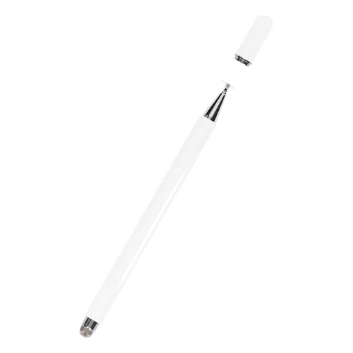 オウルテック 2WAYタッチペン マグネットキャップタイプ 導電繊維/透明ディスク ホワイト OWL-TPSE14-WH
