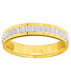 Alliance bicolore 4 mm WEZNA bague mariage originale taille 53 le symbole de votre amour éternel