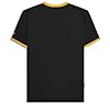 Lambretta Mens Logo Ringer Short Sleeve T-Shirt (UK, Alpha, 3XL, Regular, Regular, Black/Gold) #1