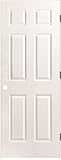 MASONITE 36 X 80 LH 6-PNL PH 6-PANEL PREHUNG DOOR, PRIMED WHITE, LEFT HAND, 36X80'' (1/EA)