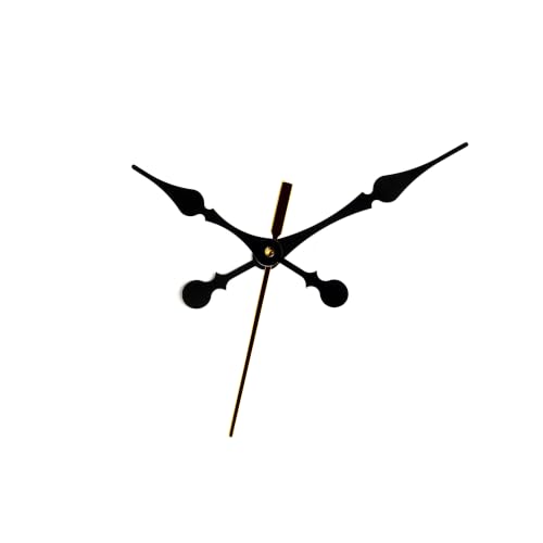Image of Black Metal Clock Hands Replacement Set I Metallic Needles for DIY Wall Clocks Making, Resin Art & Crafts (Set of 1)