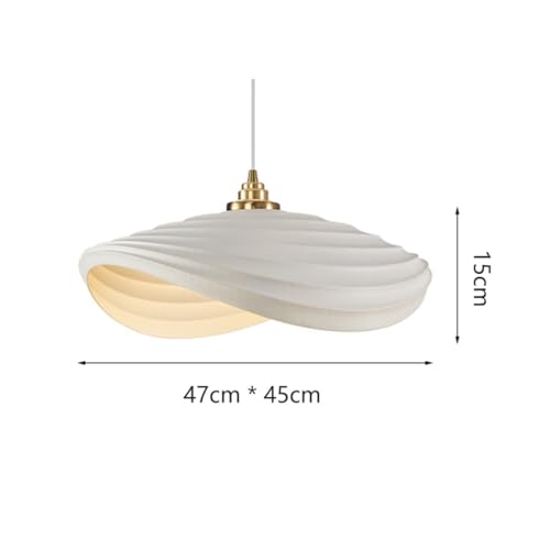 Suspension de plafond moderne E27 en résine blanche style nordique - 7