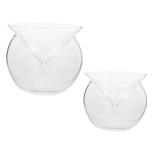 Anneome 6 Peças De Copo De Coquetel De Bola Transparente De Vidro Grande