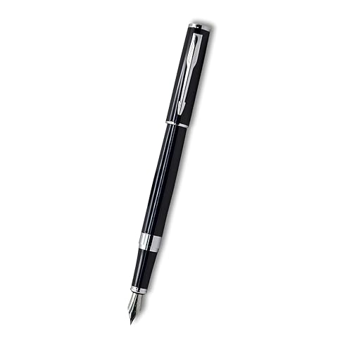 Image of Venti Fountain Pen - Metal Luxury Pen, Schmidt Nib (Medium), Best Pen Gift Set for Men & Women, Professional, Executive, Office, Nice Pens,Return Gift (F5087-Black)