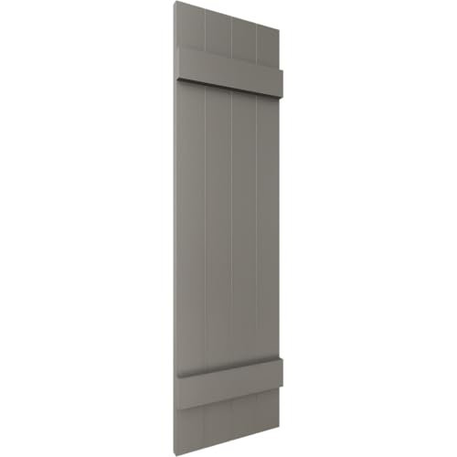 Builders Edge 14 in. W x 24 in. H Builders Edge, TailorMade Four Board Joined (2 Batten), Board-n-Batten Shutters, Includes Matching Installation Spikes (Per Pair), 018 - Tuxedo Grey by Builders Edge - Image 3