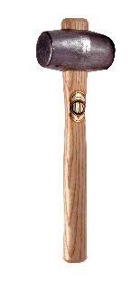 THOR Martillo de plomo, redondo, diámetro x longitud 48 x 109 mm, 2800 g, con mango de madera