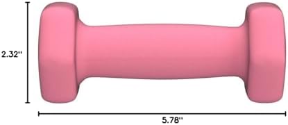 Amazon Basics Neoprene Dumbbell Hand Weights for Workout and Exercise, 2 Pounds, Pink, Pair - 4