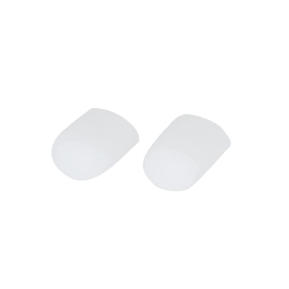 PANYTOW1 Pair of Gel Toe Caps for Adult Big Toes White